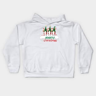 Merry Christmas Small business with funny gnomes Kids Hoodie